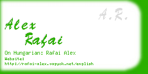 alex rafai business card
